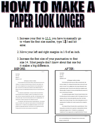 What size font for a term paper